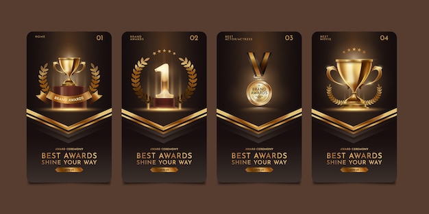 Diseño de aplicaciones de premios en estilo realista