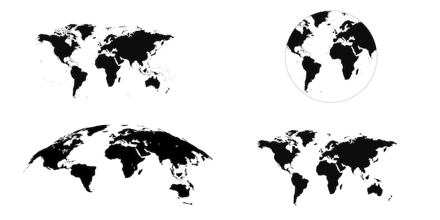 Diseño de archivo de vector de mapa mundial