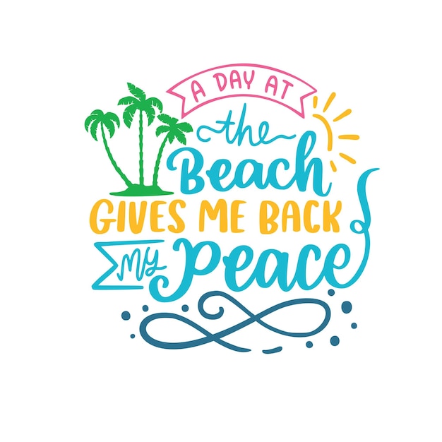 Diseño de archivos de corte SVG de verano y playa