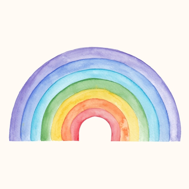 Diseño de arco iris de acuarela