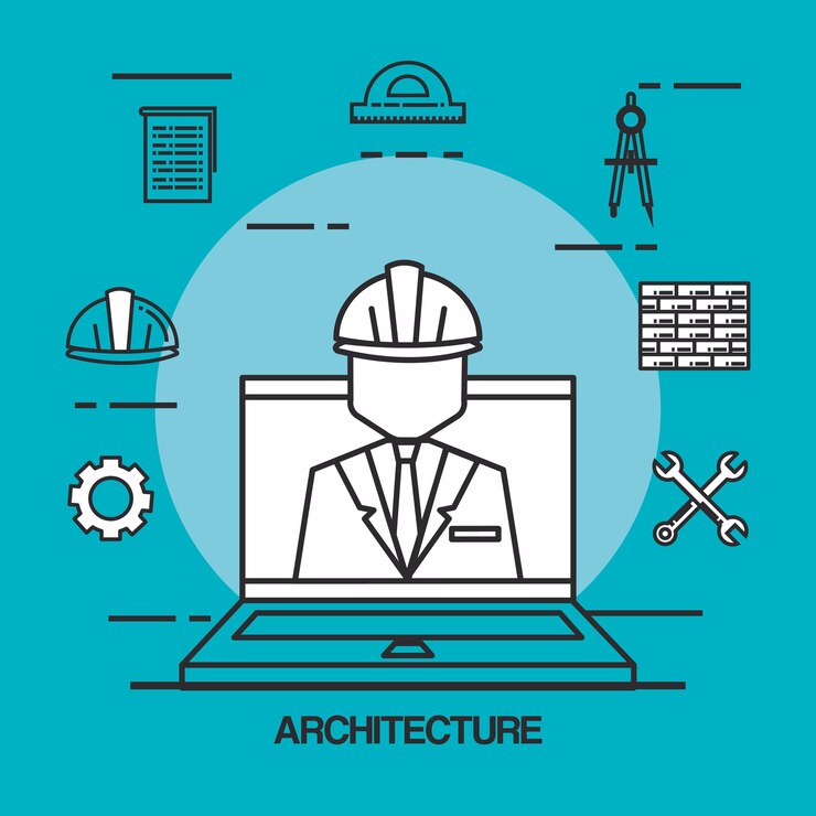 Vector diseño arquitectónico set iconos