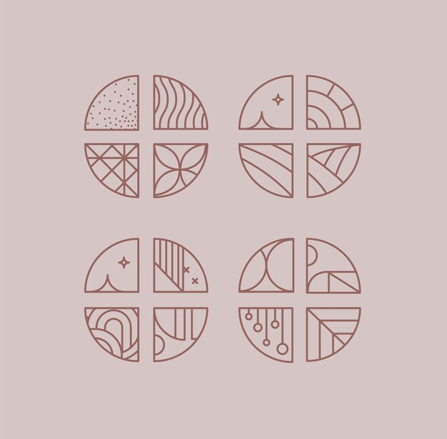 Diseño Art Deco con chevrones púrpura