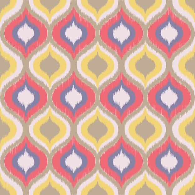 Diseño de arte abstracto étnico pastel amarillo rosa abstracto sin costuras