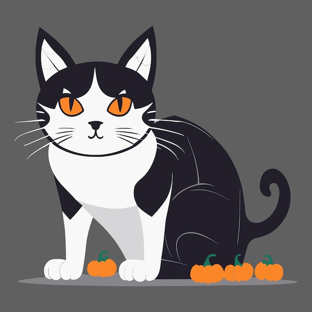 Diseño de arte de gato de Halloween