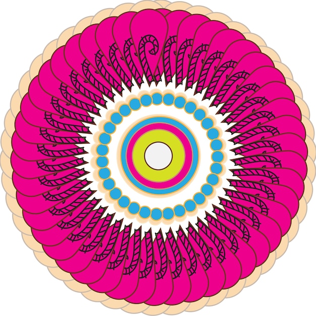 Diseño de arte mandala indio