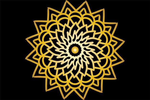 Diseño de arte de mandala de lujo y fondo de pantalla de tarjeta de invitación