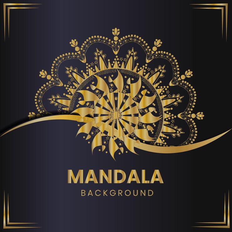 Diseño de arte de mandala de lujo Ilustración de ornamentos