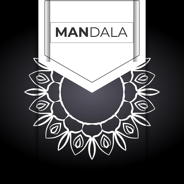 Diseño de arte de mandala navideño