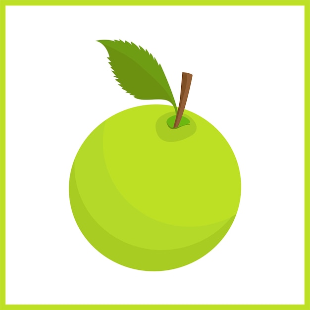 Diseño y arte de la manzana verde