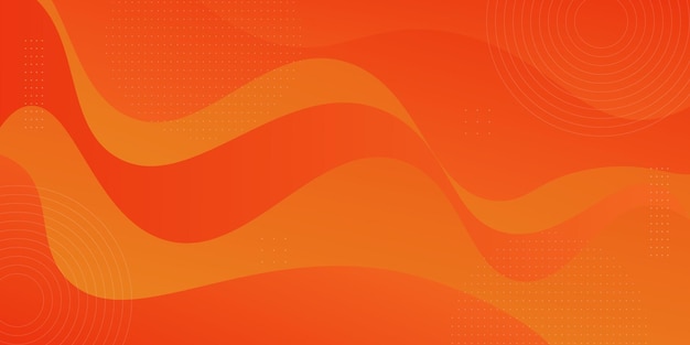 Diseño de arte de onda de fondo 3D abstracto con color naranja para el diseño Vector eps10