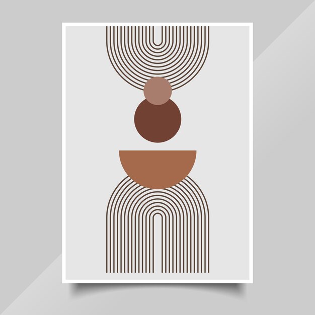 diseño de arte de pared de formas modernas de mediados de siglo