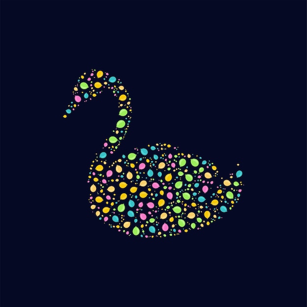 Diseño de arte pop de cisne