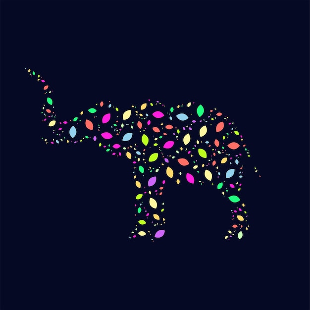 Diseño de arte pop de elefante