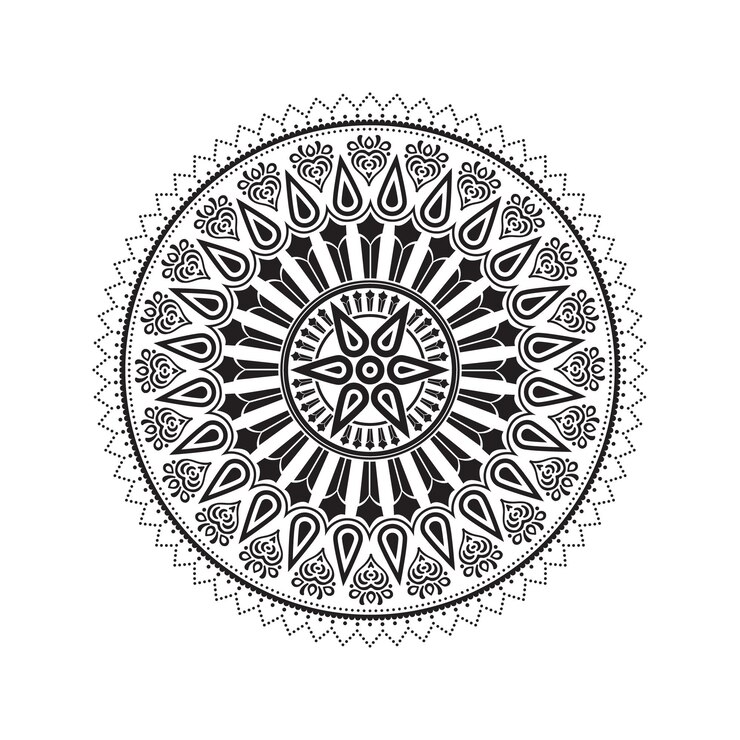 Diseño de arte simple mandala