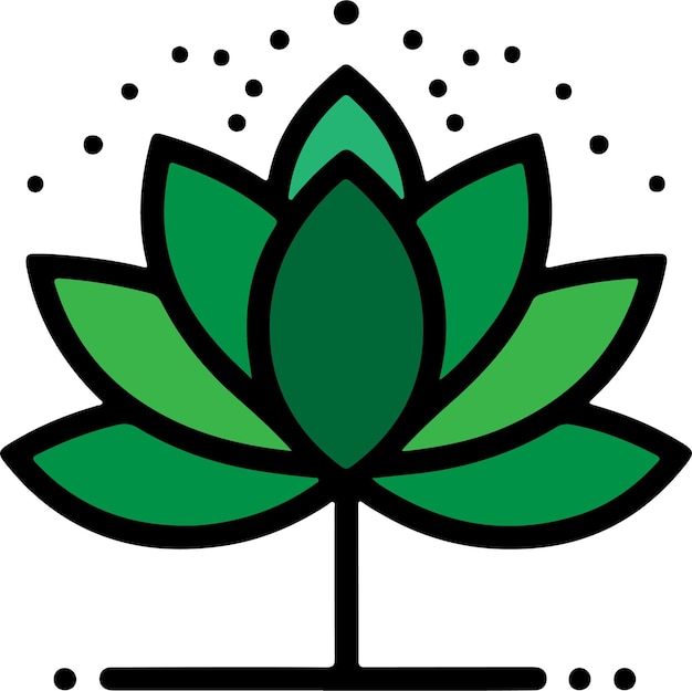 diseño de arte vectorial de lirio de agua con blanco