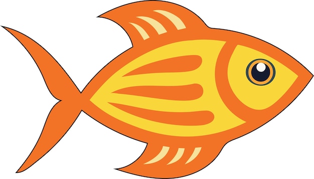 diseño de arte vectorial de peces con blanco