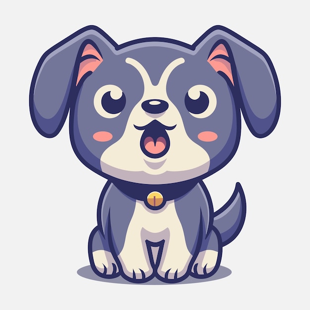 Vector diseño de arte vectorial de perros kawaii