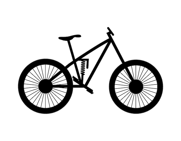 Un diseño de arte vectorial de silueta de bicicleta