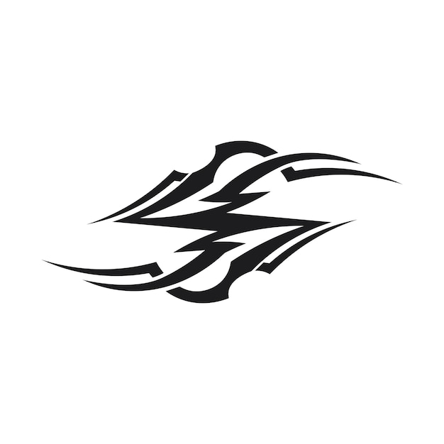 Diseño de arte vectorial de tatuaje de patrón tribal Diseño de arte de boceto de manga abstracta tribal de tatuaje aislado sobre fondo blanco Logotipo simple