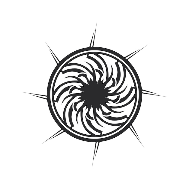 Diseño de arte vectorial de tatuaje de patrón tribal Diseño de arte de boceto de manga abstracta tribal de tatuaje aislado sobre fondo blanco Logotipo simple