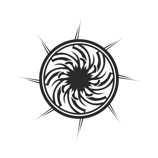 Diseño de arte vectorial de tatuaje de patrón tribal Diseño de arte de boceto de manga abstracta tribal de tatuaje aislado sobre fondo blanco Logotipo simple