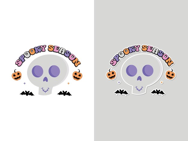 Diseño artesanal de sublimación de temporada espeluznante de Halloween.
