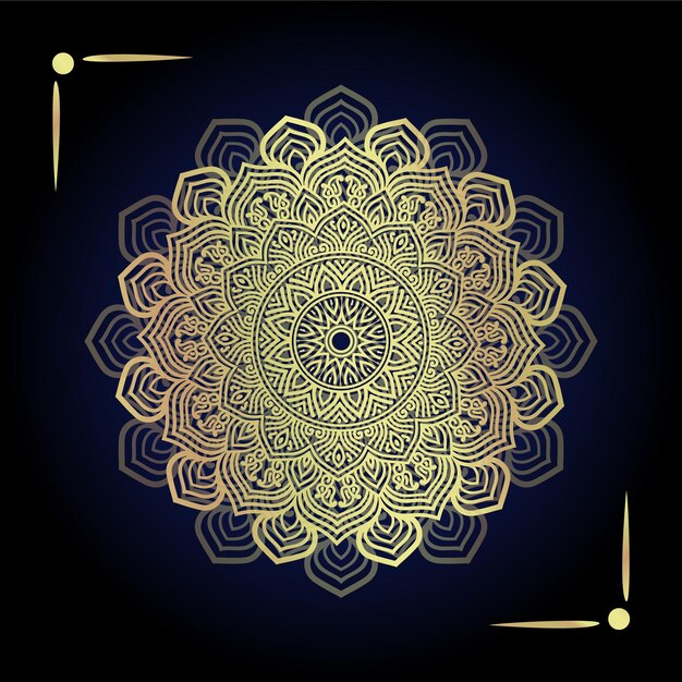 Diseño artístico de bocetos creativos de lujo con patrón de mandala ornamental