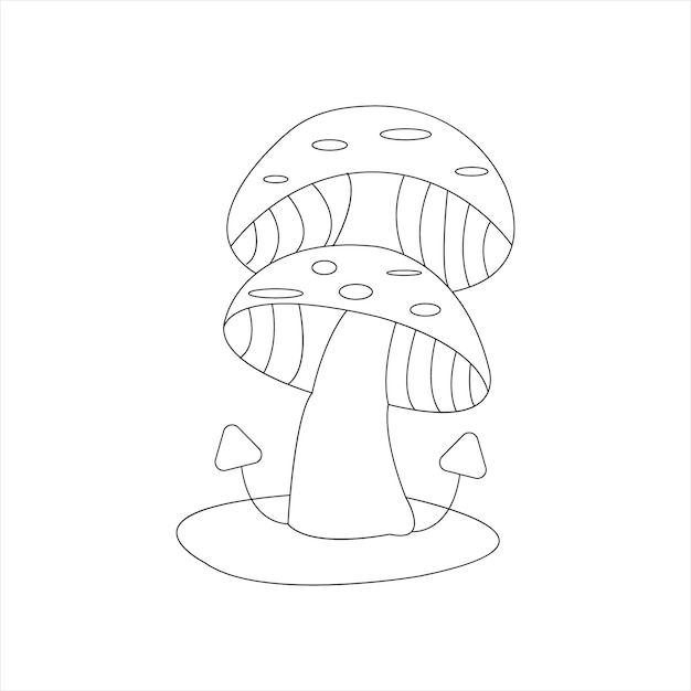 diseño artístico fácil de setas forestales