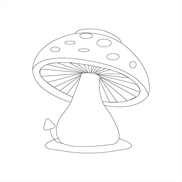 diseño artístico fácil de setas forestales