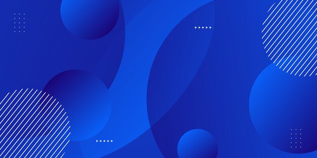 Diseño artístico de fondo de círculo geométrico abstracto con fondo de patrón de color azul Vector Eps10