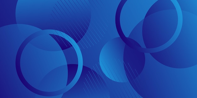 Diseño artístico de fondo de círculo geométrico abstracto con fondo de patrón de color azul Vector Eps10