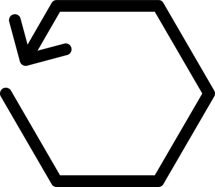 Vector diseño artístico hexagonal arte brillante y hermoso
