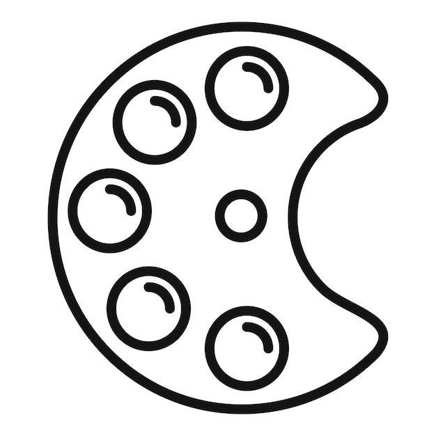 Diseño artístico del icono de la línea de la paleta