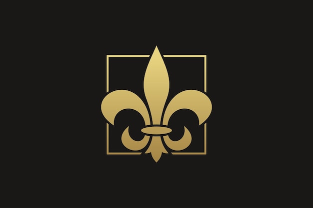 Diseño artístico del logotipo Golden Fleur de Lis
