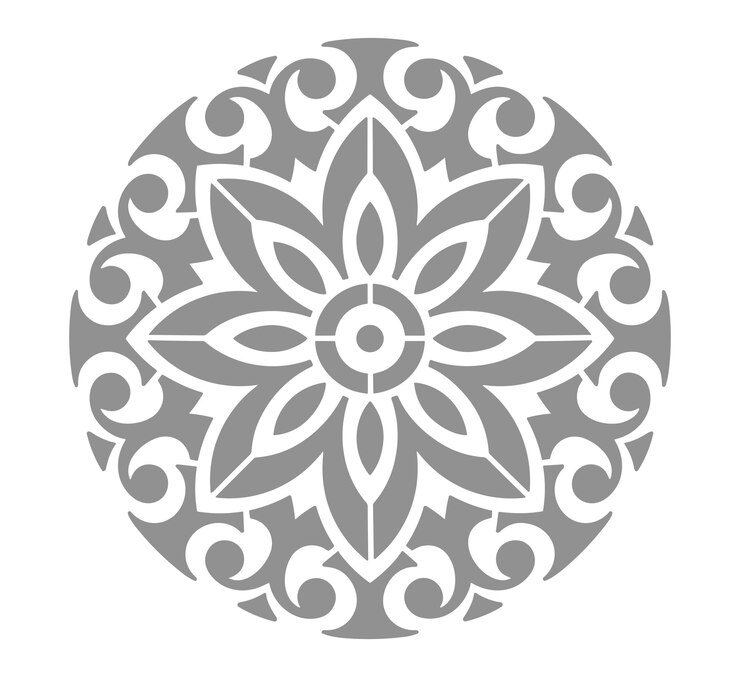 Diseño artístico del logotipo del mandala floral