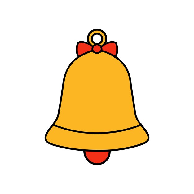 Diseño artístico de la silueta de la campana de Navidad