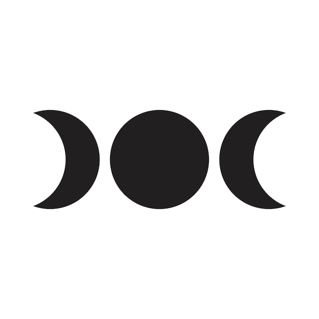 Diseño artístico del símbolo de la Triple Luna