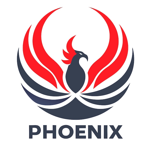 Diseño artístico vectorial del logotipo de PHOENIX