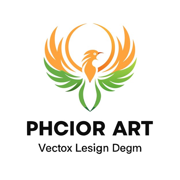 Diseño artístico vectorial del logotipo de PHOENIX