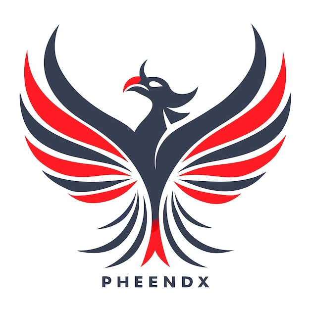 Diseño artístico vectorial del logotipo de PHOENIX
