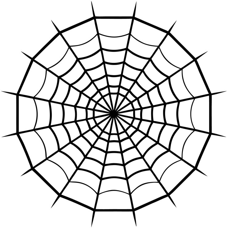 Vector diseño artístico vectorial de la red concéntrica de líneas radiales