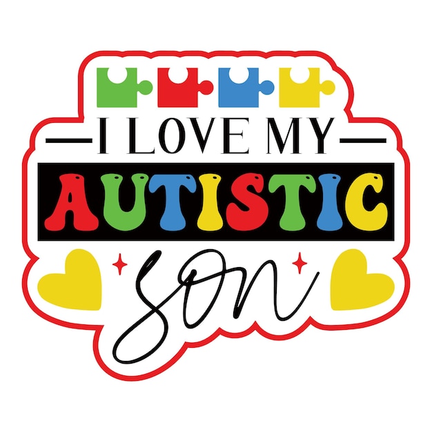 Vector diseño de autismo svg