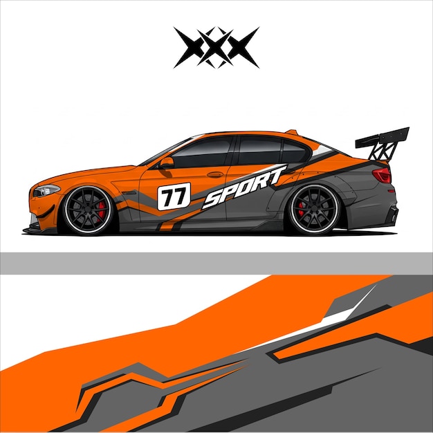 Diseño de automóviles deportivos naranja y gris