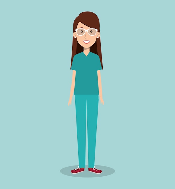 Diseño de avatar de doctor profesional mujer avatar vector