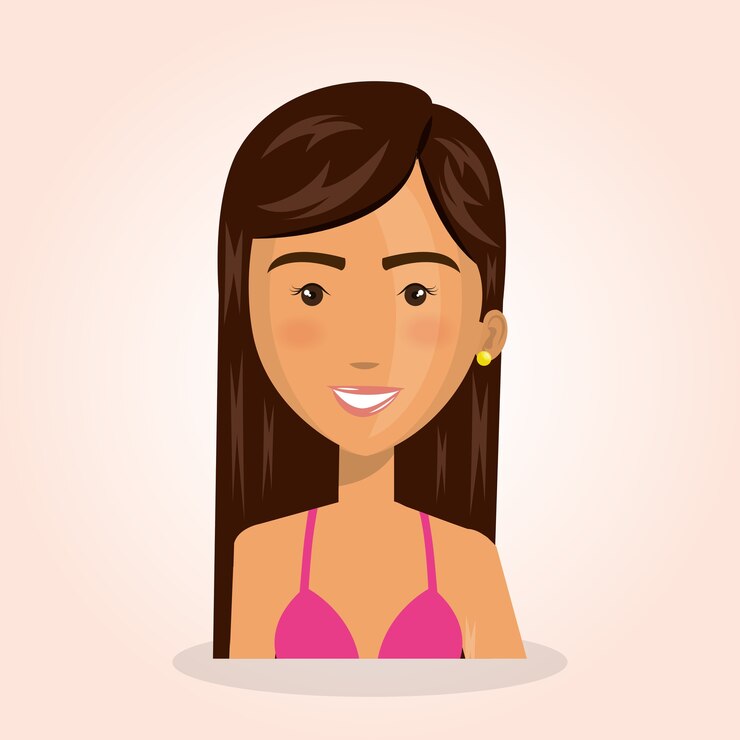 Vector diseño de avatar de estilo de vida de mujer joven estilo de vida