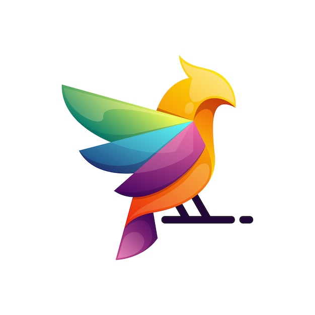 Diseño de aves moderno colorido