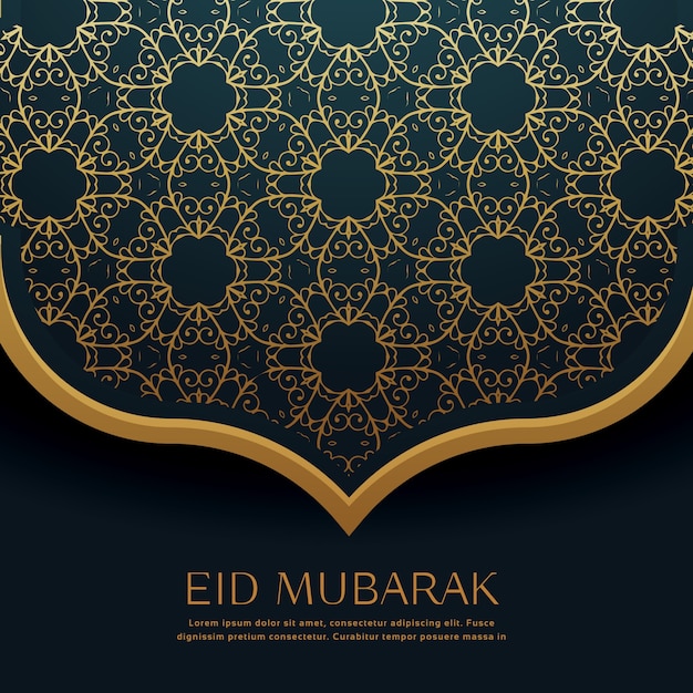 Diseño azul oscuro floral para eid mubarak