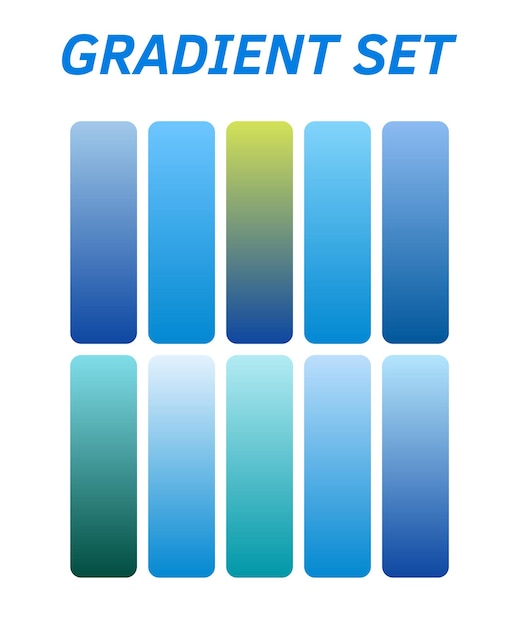 un diseño azul y verde para un conjunto de cuadrados de diferentes colores
