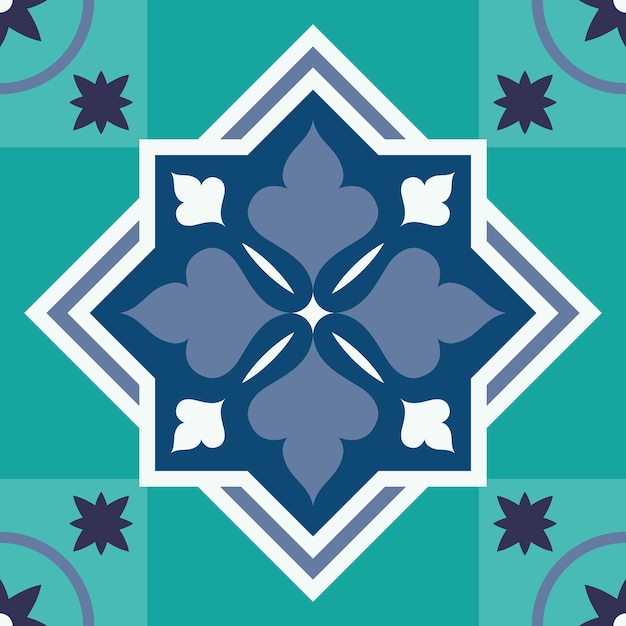 Diseño de azulejos color aguamarina