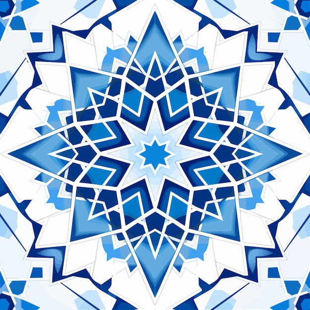 Vector diseño de azulejos islámicos